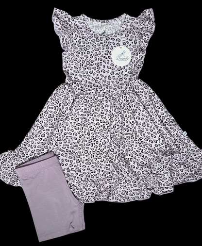 Prowl in Pink Twirl Dress with Pockets & Shorts Set