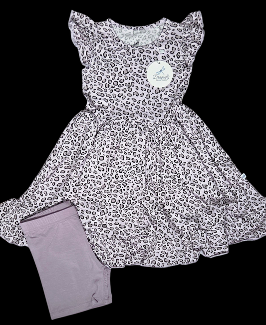 Prowl in Pink Twirl Dress with Pockets & Shorts Set