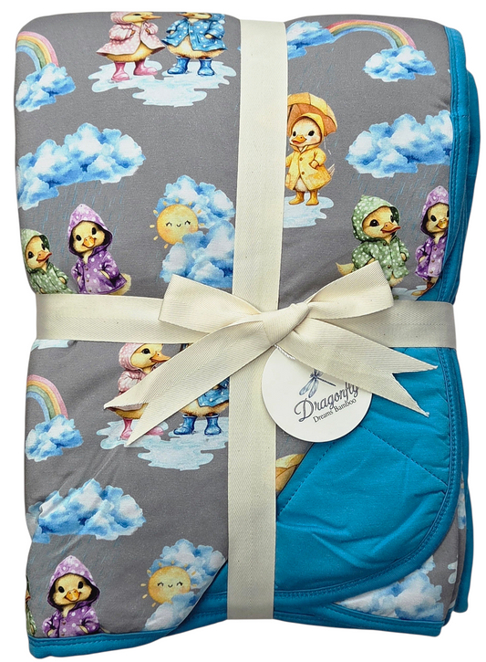 Quack In The Puddles 2.5 Tog Quilted Blanket
