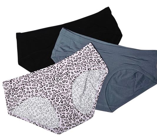 Women's Hipster Brief 3-Pack (Luxe Noir, Luxe Stone, Prowl in Pink)
