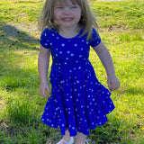 Oh My Stars Twirl Dress with Pockets & Shorts Set