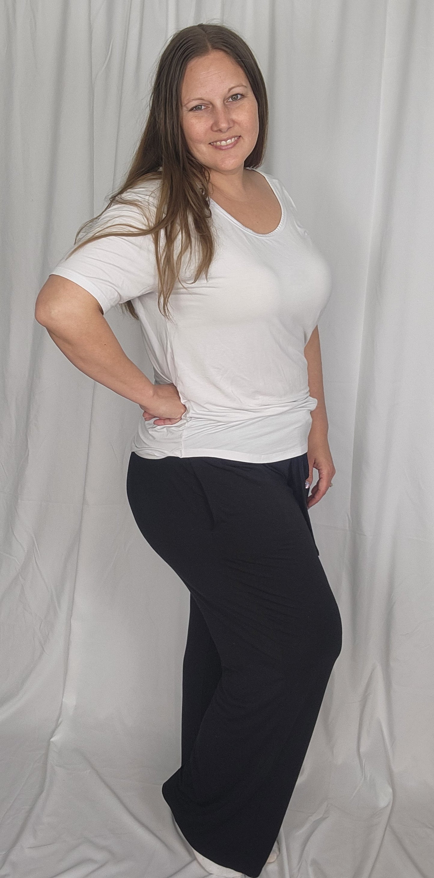 Luxe Noir Women's Wide Leg Palazzo Pant