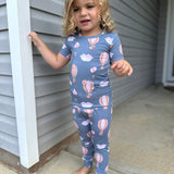 Trunks In The Clouds (Pink) 2 Piece Pajama Set