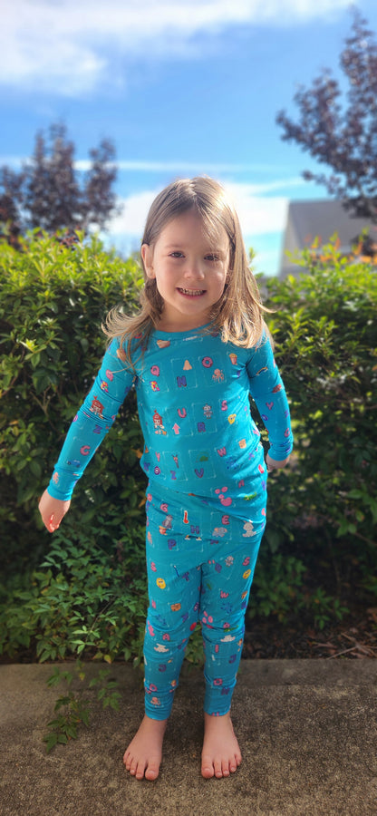 Letters and Littles 2 Piece Pajama Set