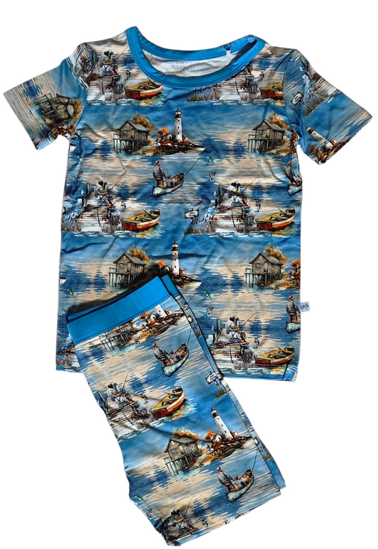 Harbor Of Memories 2 PIECE PJ SET (Short Sleeve and Shorts)