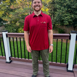 Crimson Tartan Men's Polo Shirt