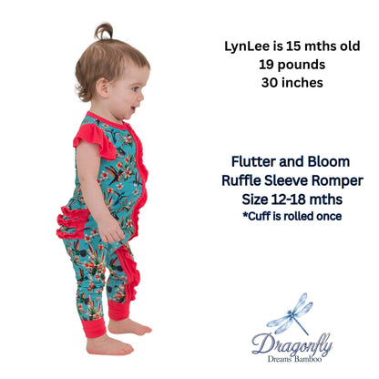 Flutter and Bloom Ruffle Sleeve Romper