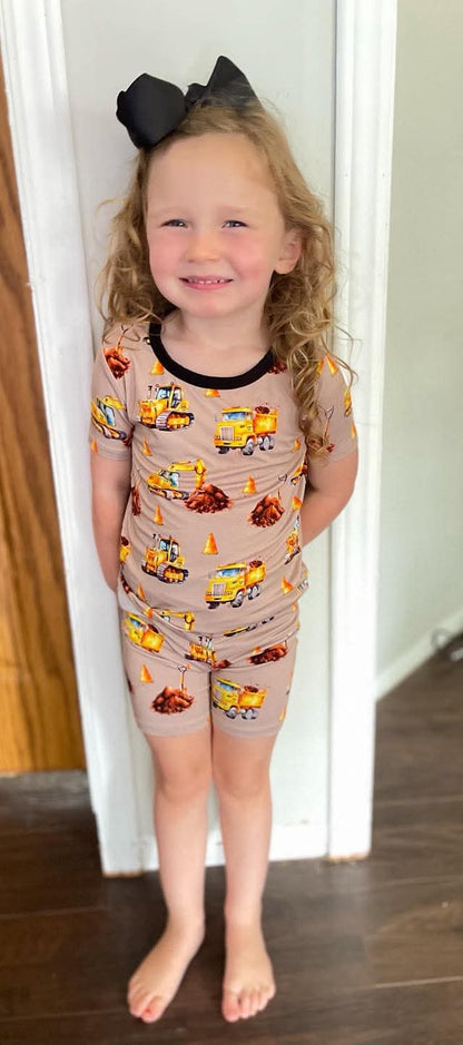 DDB Construction Short Sleeve and Shorts Pajama Set