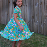 Buzzing Blooms Twirl Dress & Shorts Set