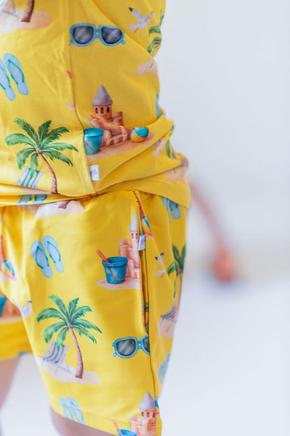 Seaside Gold Swim Trunks