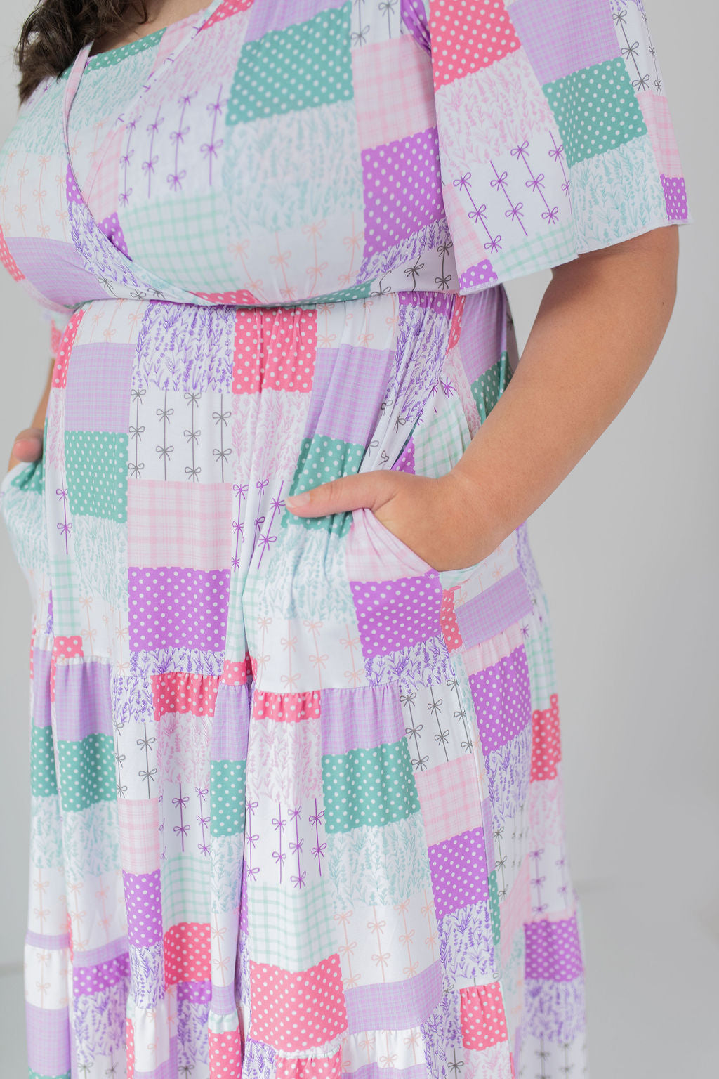 Darling Patchwork Women's Midi Dress
