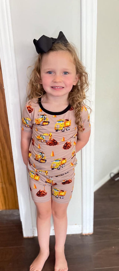 DDB Construction Short Sleeve and Shorts Pajama Set