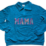 Obsidian Blue MAMA Quarter Zip Pullover