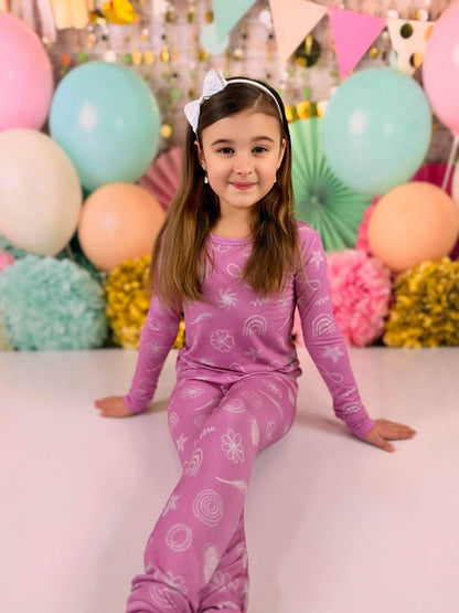 Blushing Doodles 2 Piece Pajama Set