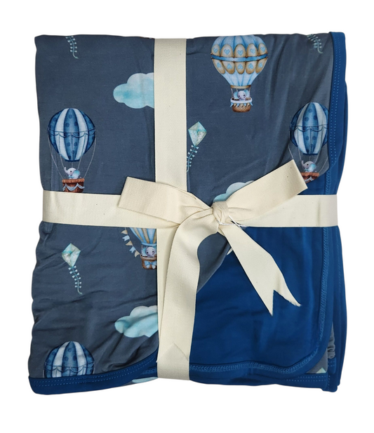 Trunks In the Cloud (Blue) 2 Layer Blanket