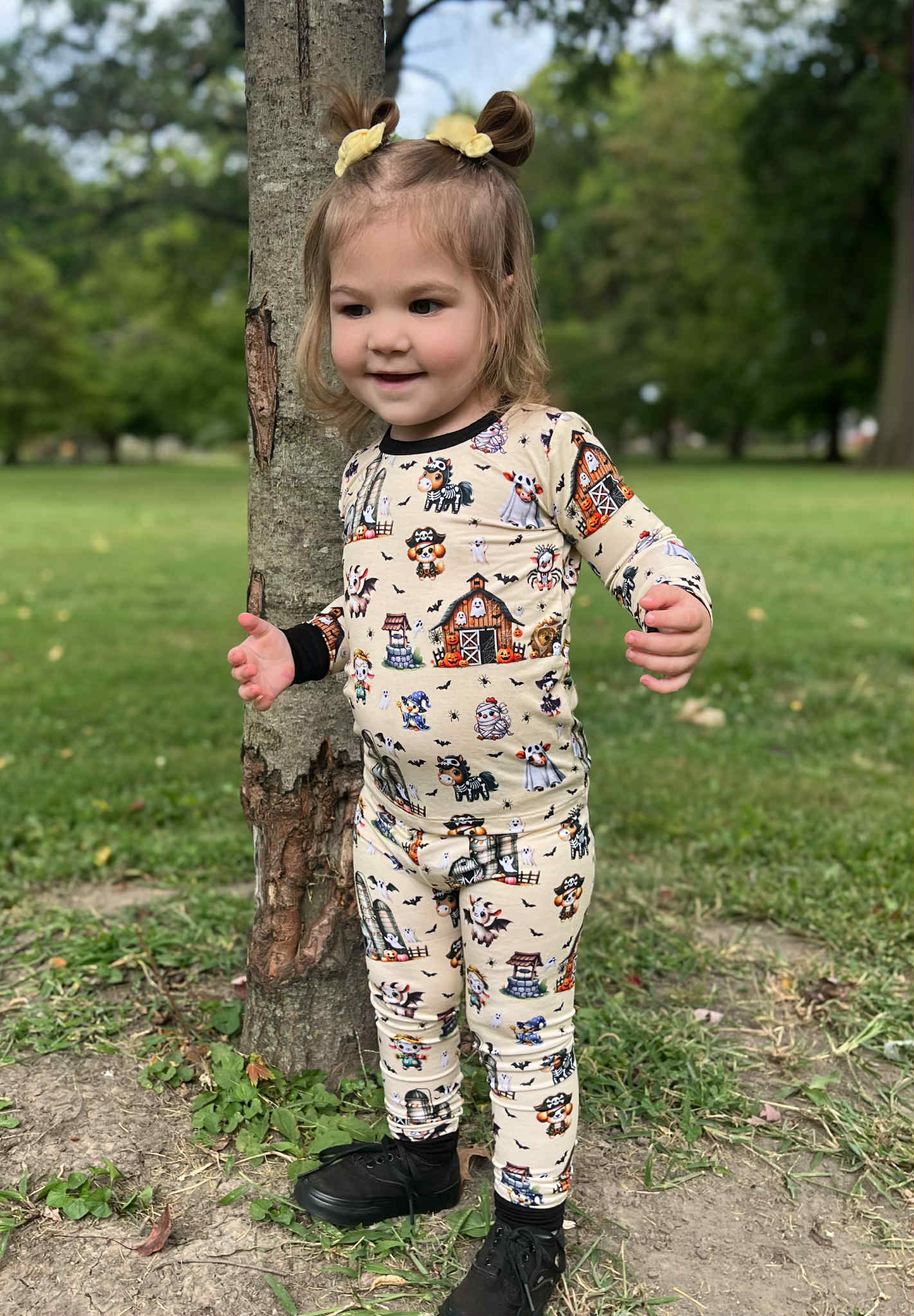 Boo At The Farm 2 Piece Pajama Set