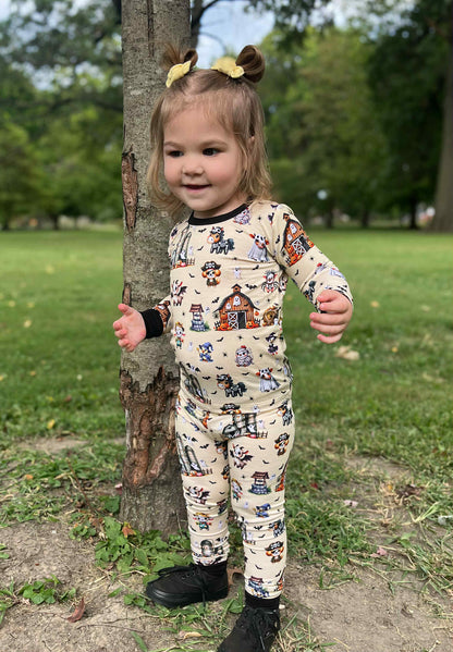 Boo At The Farm 2 Piece Pajama Set