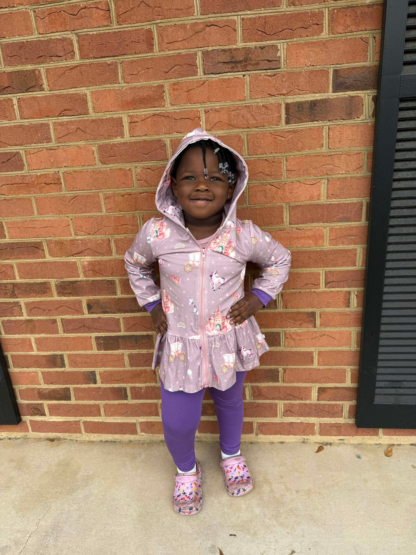 Enchanted Dreams Peplum Zip Up Hoodie and Leggings