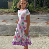 Darling Patchwork Twirl Dress with Pockets & Shorts Set