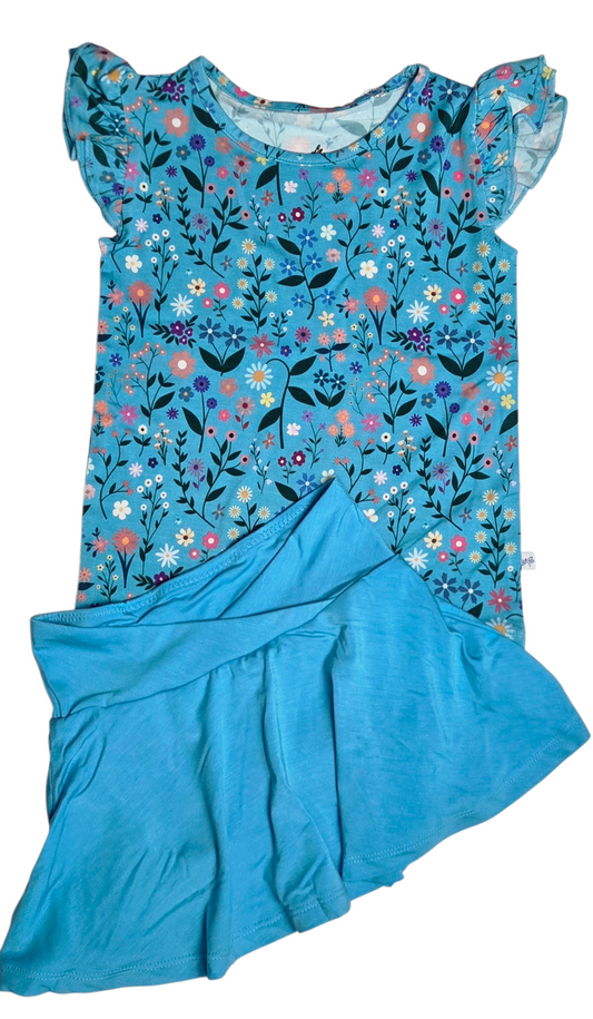 Wildflower Dreams Ruffle Shirt and Skort