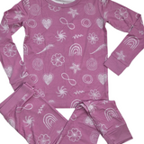 Blushing Doodles 2 Piece Pajama Set