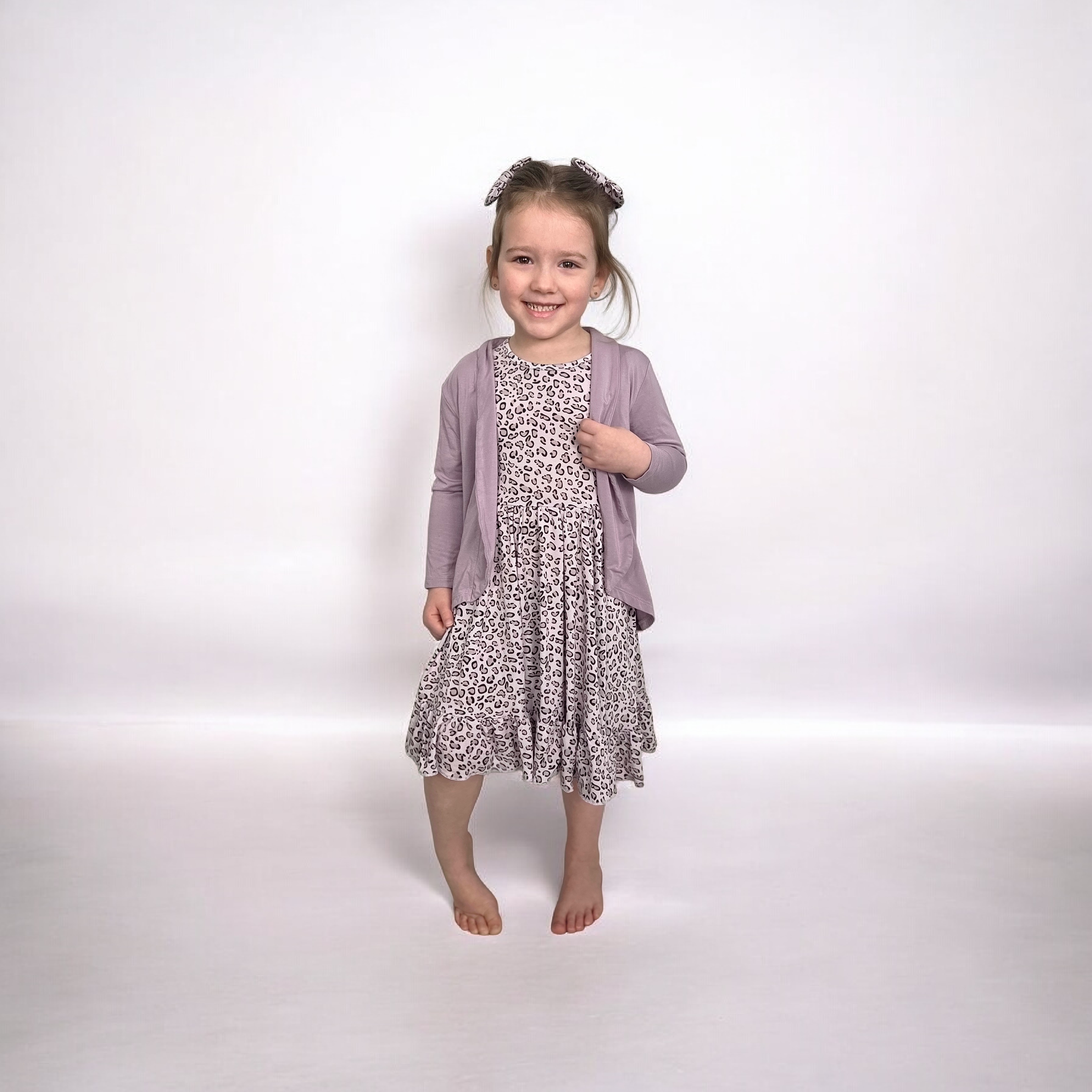 Dusty Purple Cascading Cardigan