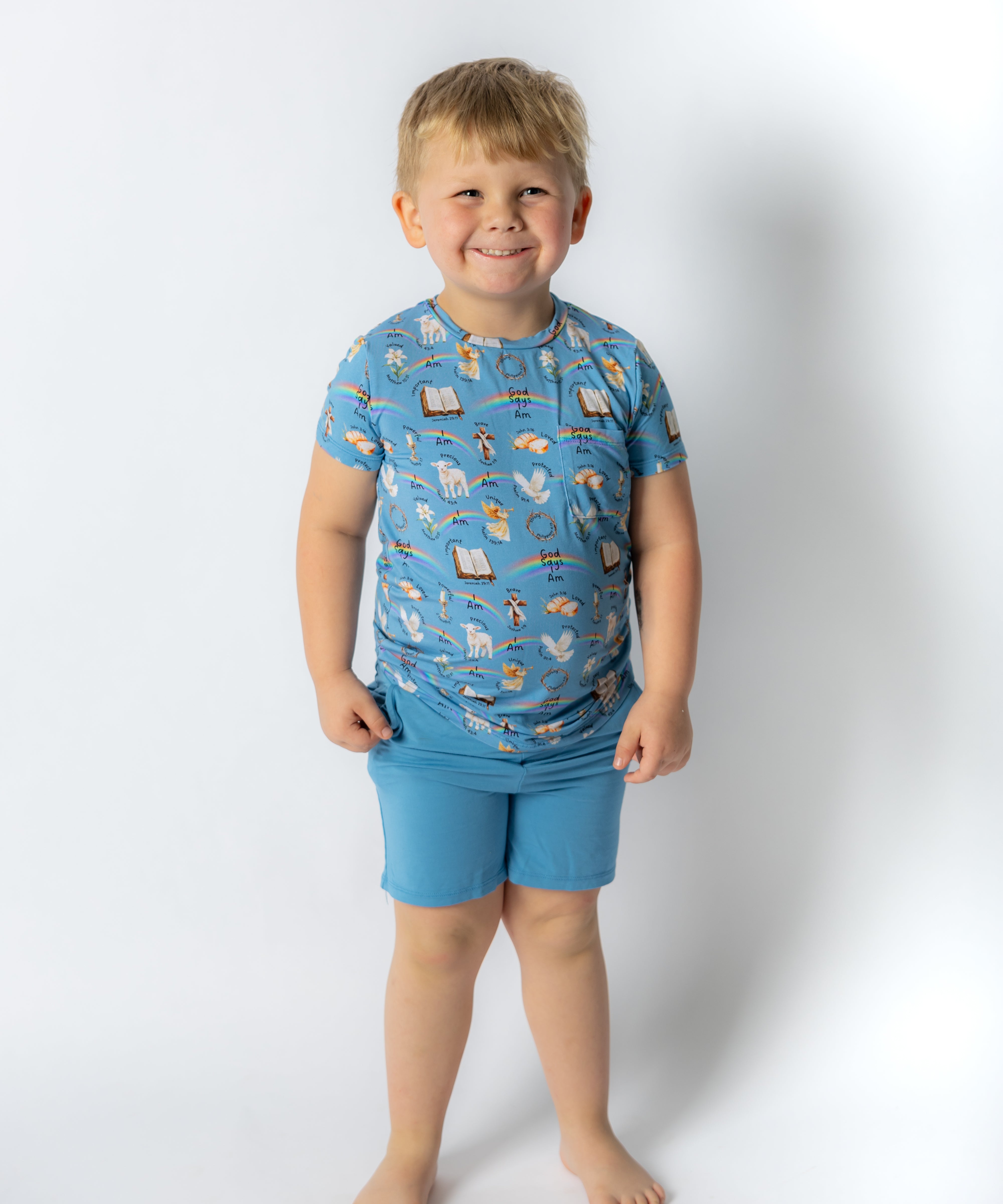 God Says I Am Pocket T-Shirt and Short Set
