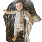 Sheep Lullaby 2 Layer Bamboo Plush Toddler Blanket