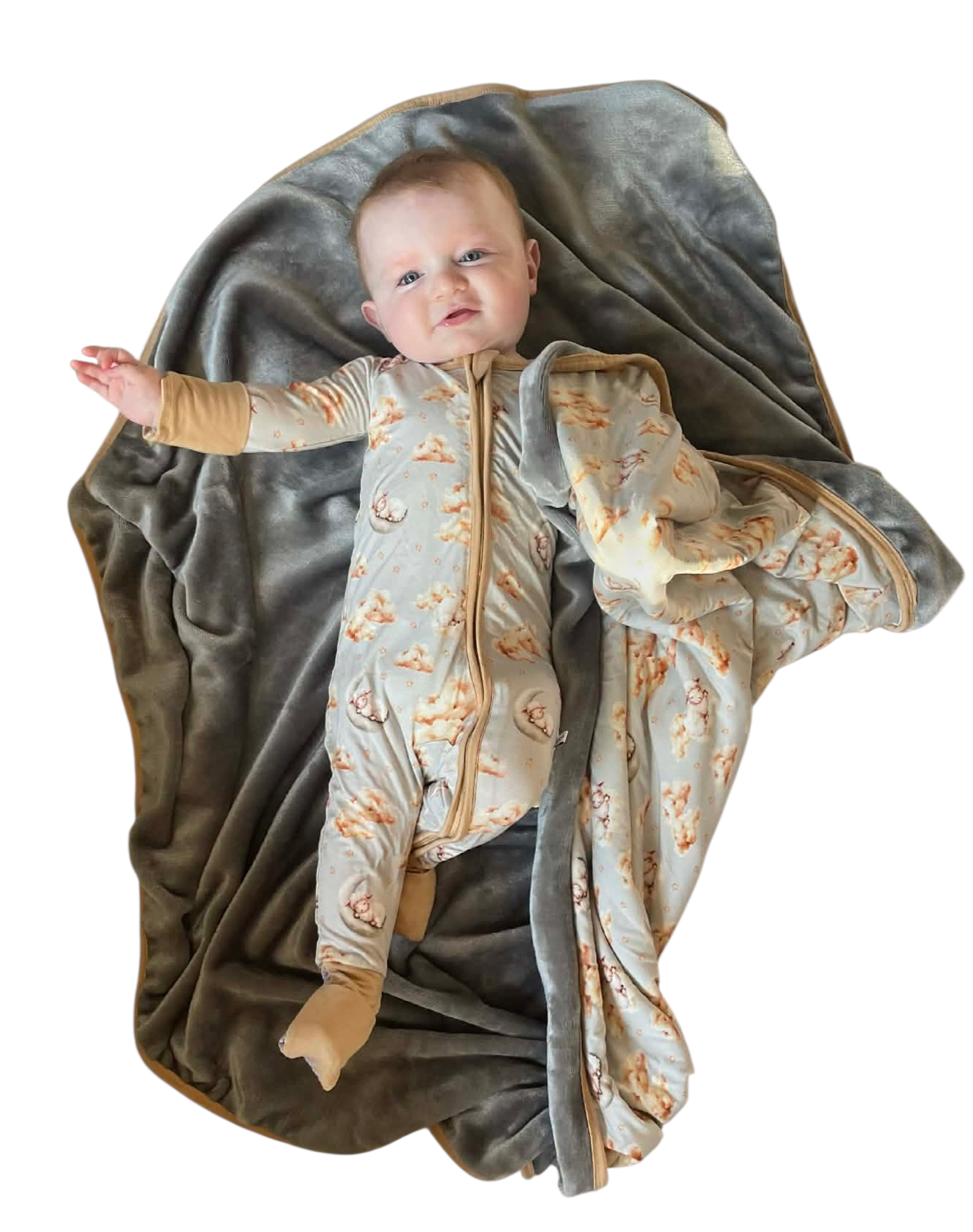 Sheep Lullaby 2 Layer Bamboo Plush Toddler Blanket