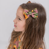 Mauve Sunflower Meadow Piggie Bows