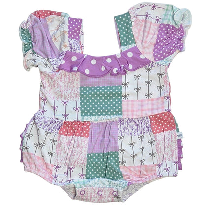Darling Patchwork Bubble Romper