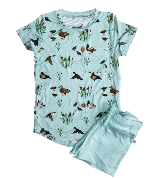 We Flock Together Pocket T-Shirt and Short Set