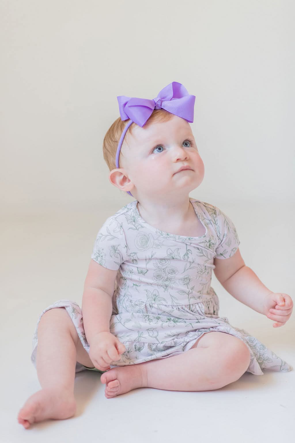 Sage Garden Twirl Dress with Pockets & Shorts Set