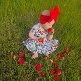 Berry Delight Short Sleeve Twirl Dress with Bodysuit