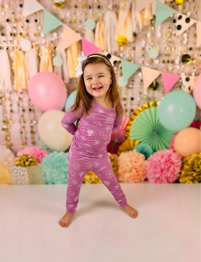 Blushing Doodles 2 Piece Pajama Set