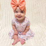 Wildflower Garden Short Sleeve Twirl Dress with Bodysuit