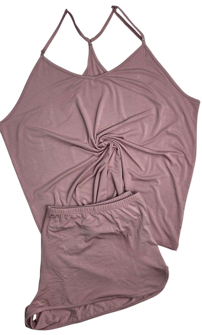 Dusty Rose Cami and Short Set