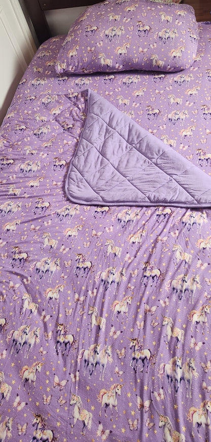 Unicorn Wishes Twin Sheet & Pillow Case
