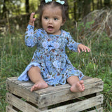 Winter Whimsy Long Sleeve Twirl Dress with Bodysuit