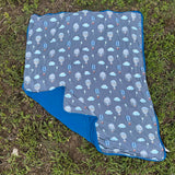 Trunks In the Cloud (Blue) 2 Layer Blanket