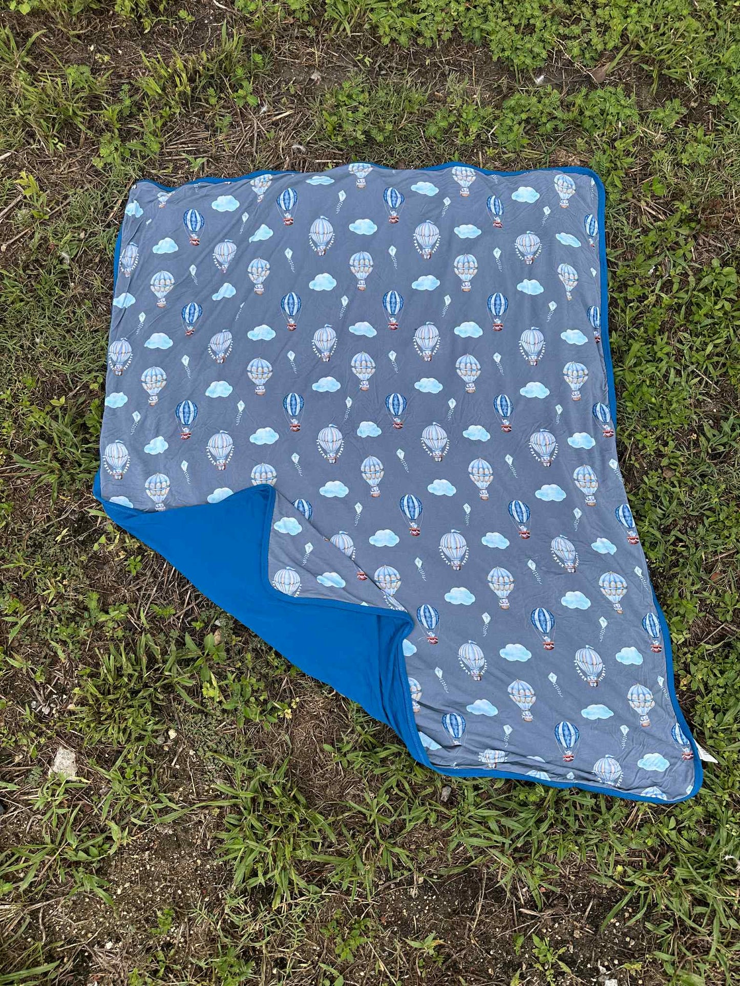 Trunks In the Cloud (Blue) 2 Layer Blanket