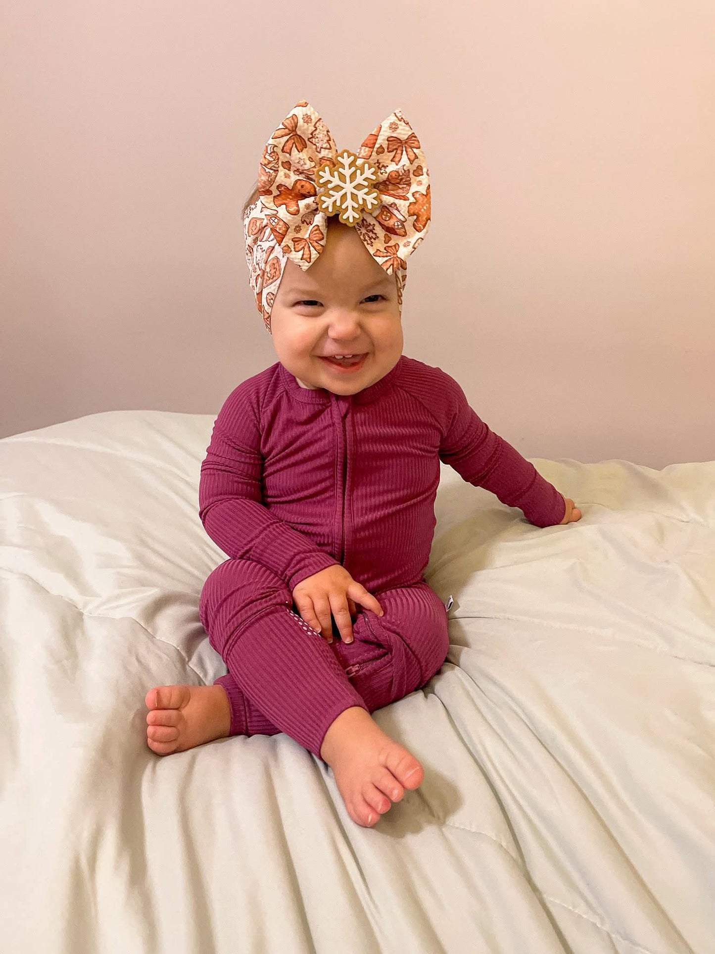 Mauve Ribbed Convertible Zip-Up