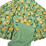 Lemon Pop Twirl Dress with Pockets & Shorts Set