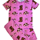 Boots and Bow 2 Piece Pajama Set