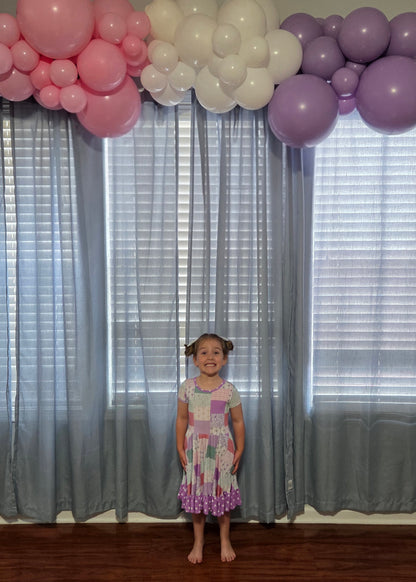 Darling Patchwork Twirl Dress with Pockets & Shorts Set