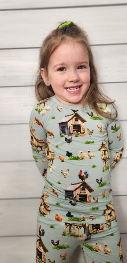 Cluckin Cozy 2 Piece Pajama Set
