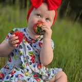 Berry Delight Short Sleeve Twirl Dress with Bodysuit