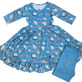 God Says I Am Twirl Dress with Pockets & Shorts Set