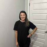 Luxe Noir Ribbed Women's Oversized Shirt and Biker Short