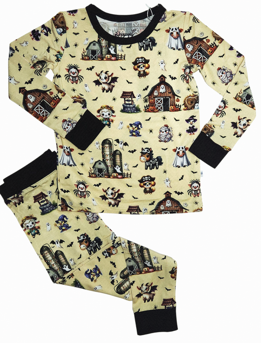 Boo At The Farm 2 Piece Pajama Set